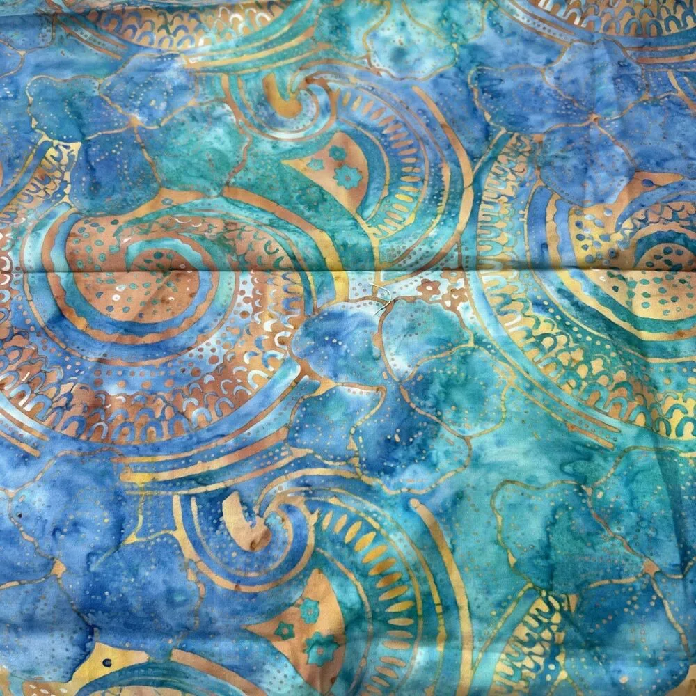 Shades Of Blue Quilting Cotton Fabric Sewing Textile Art Lot 11 Pc